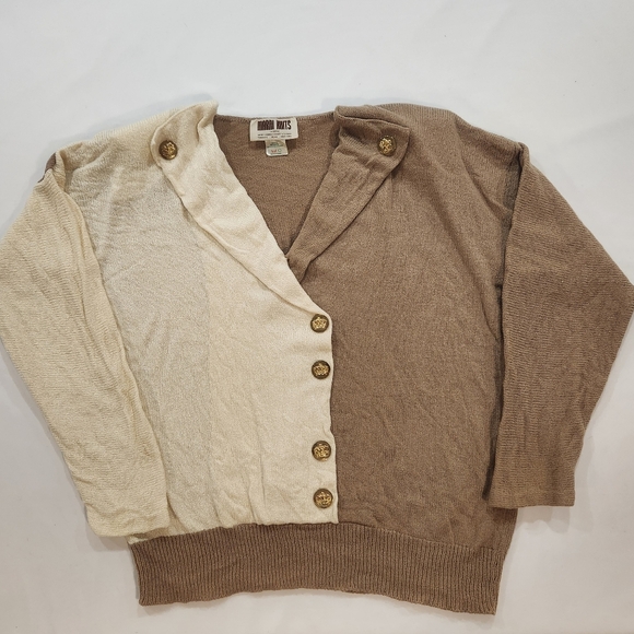 Vintage 80s Marni Knits Two Tone Knit Sweater - Picture 8 of 16